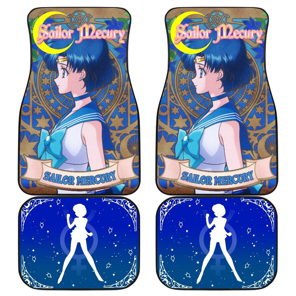 Sailor Mercury Characters Sailor Moon Main Car Floor Mats Vintage Style Anime-Gear Wanta