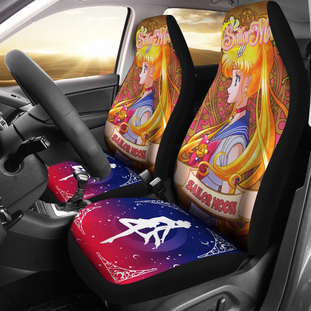 Sailor Moon Characters Sailor Moon Main Car Seat Covers Vintage Style Anime-Gear Wanta