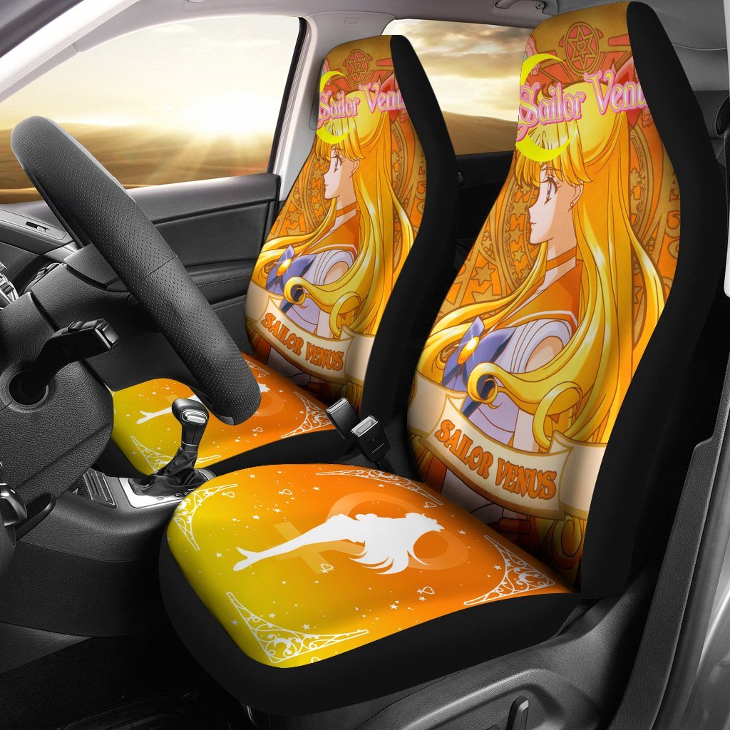 Sailor Venus Characters Sailor Moon Main Car Seat Covers Vintage Style Anime-Gear Wanta