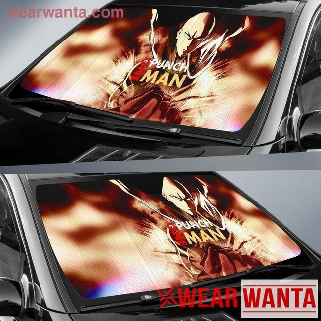 Saitama Power Anime Car Sun Shade NH07-Gear Wanta