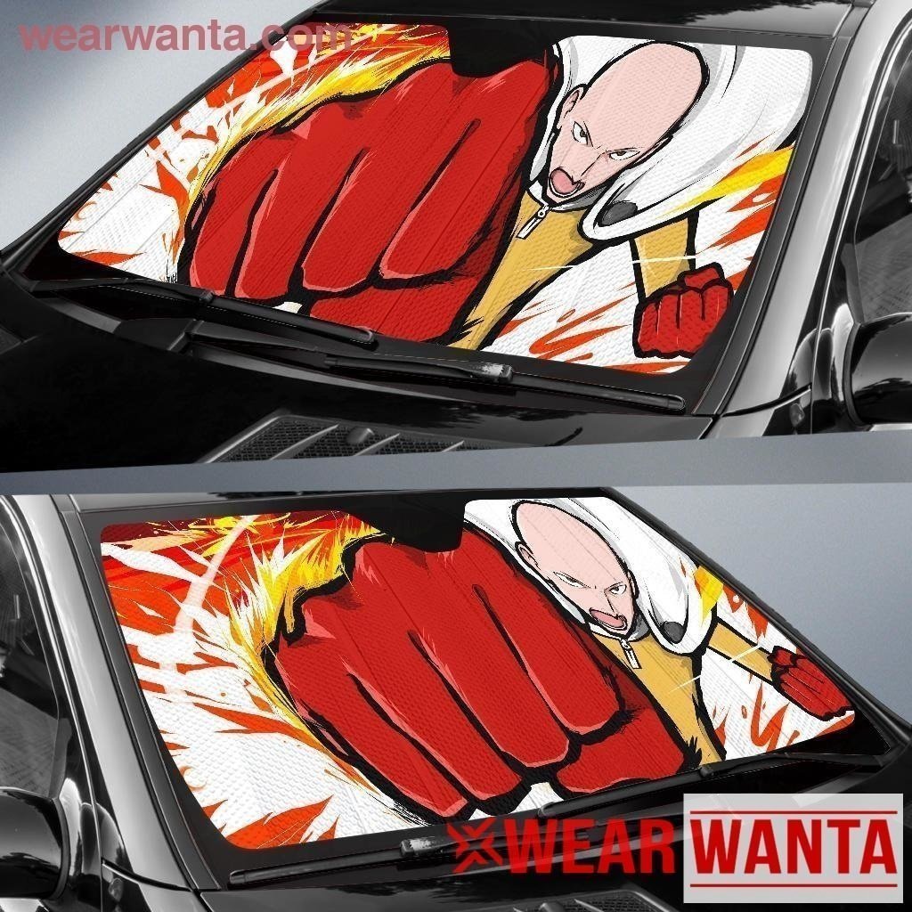 Saitama Punch Power Anime Car Sun Shade NH07-Gear Wanta