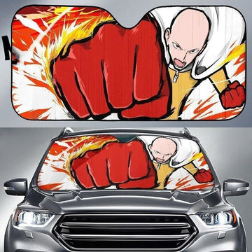 Saitama Punch Power Anime Car Sun Shade NH07-Gear Wanta