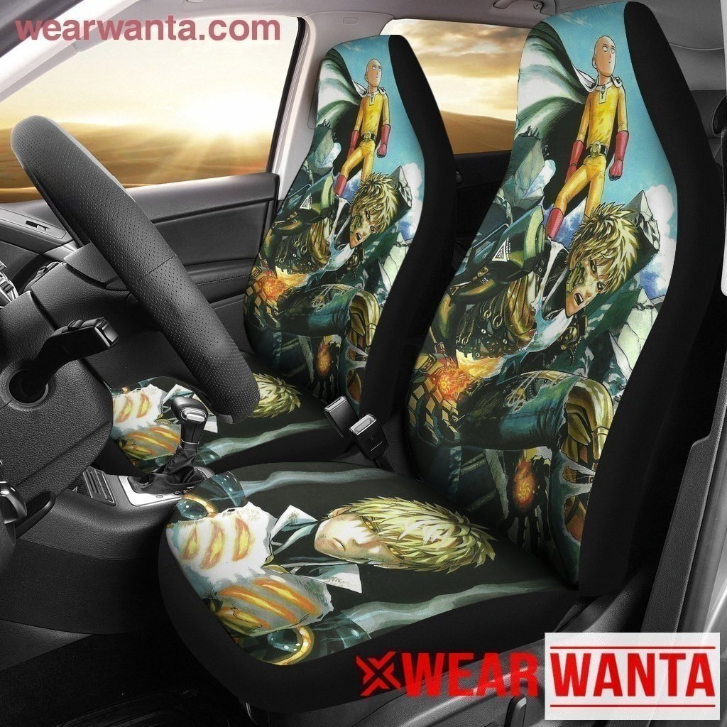 Saitama Vs Genos One Punch Man Car Seat Covers LT03-Gear Wanta
