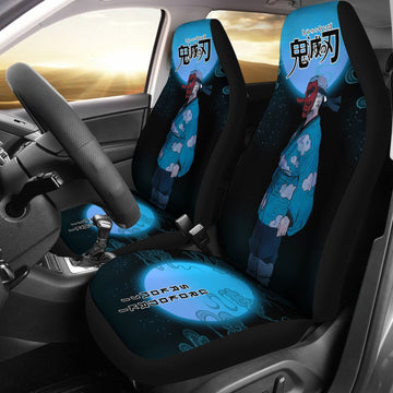 Sakonji Demon Slayer Under The Moon Car Seat Covers Custom Anime Car Accessories-Gear Wanta