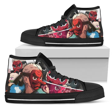 Sakonji Sneakers Demon Slayer High Top Shoes Anime Custom MN19-Gear Wanta