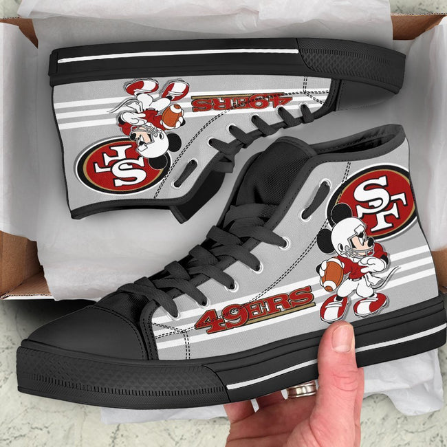 San Francisco 49ers High Top Shoes Custom PT19-Gear Wanta