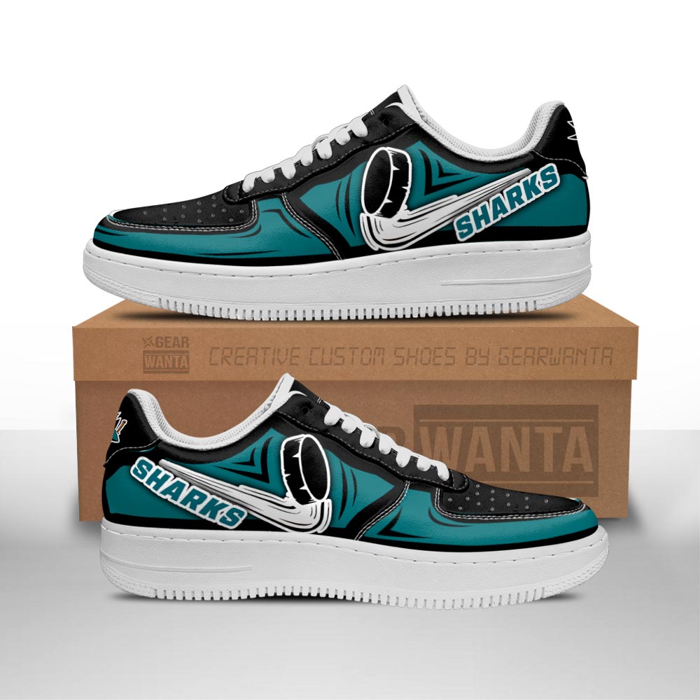 San Jose Sharks Air Sneakers Custom For Fans-Gear Wanta