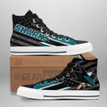 San Jose Sharks High Top Shoes Custom American Flag Sneakers-Gear Wanta