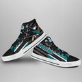 San Jose Sharks High Top Shoes Custom American Flag Sneakers-Gear Wanta