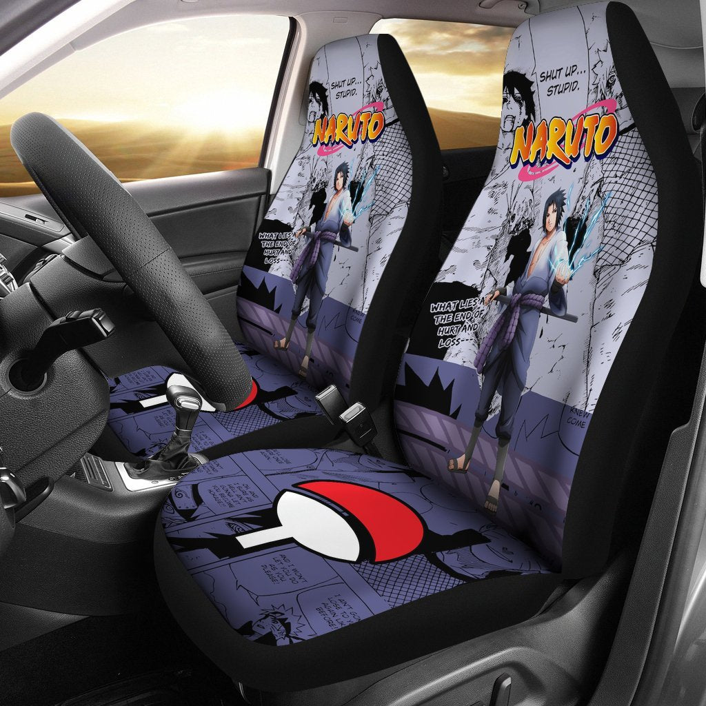 Sasuke Car Seat Covers NRT Anime Car Accessories-Gear Wanta