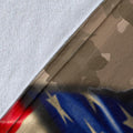 Schnauzer Fleece Blanket American Flag-Gear Wanta