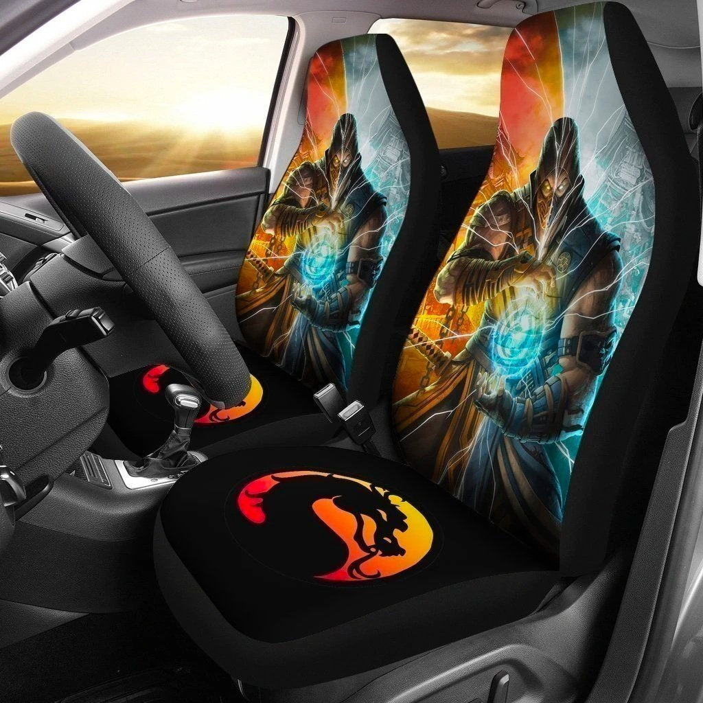 Scorpion Powers Car Seat Covers Fan Mortal Kombat-Gear Wanta