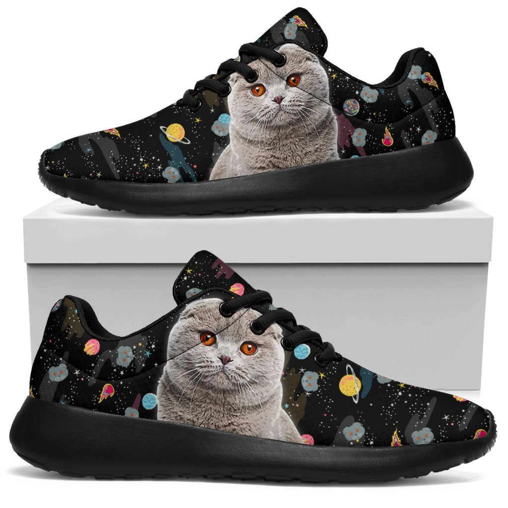 Scottish Fold Cat Sneakers Sporty Shoes For Cat Lover-Gear Wanta