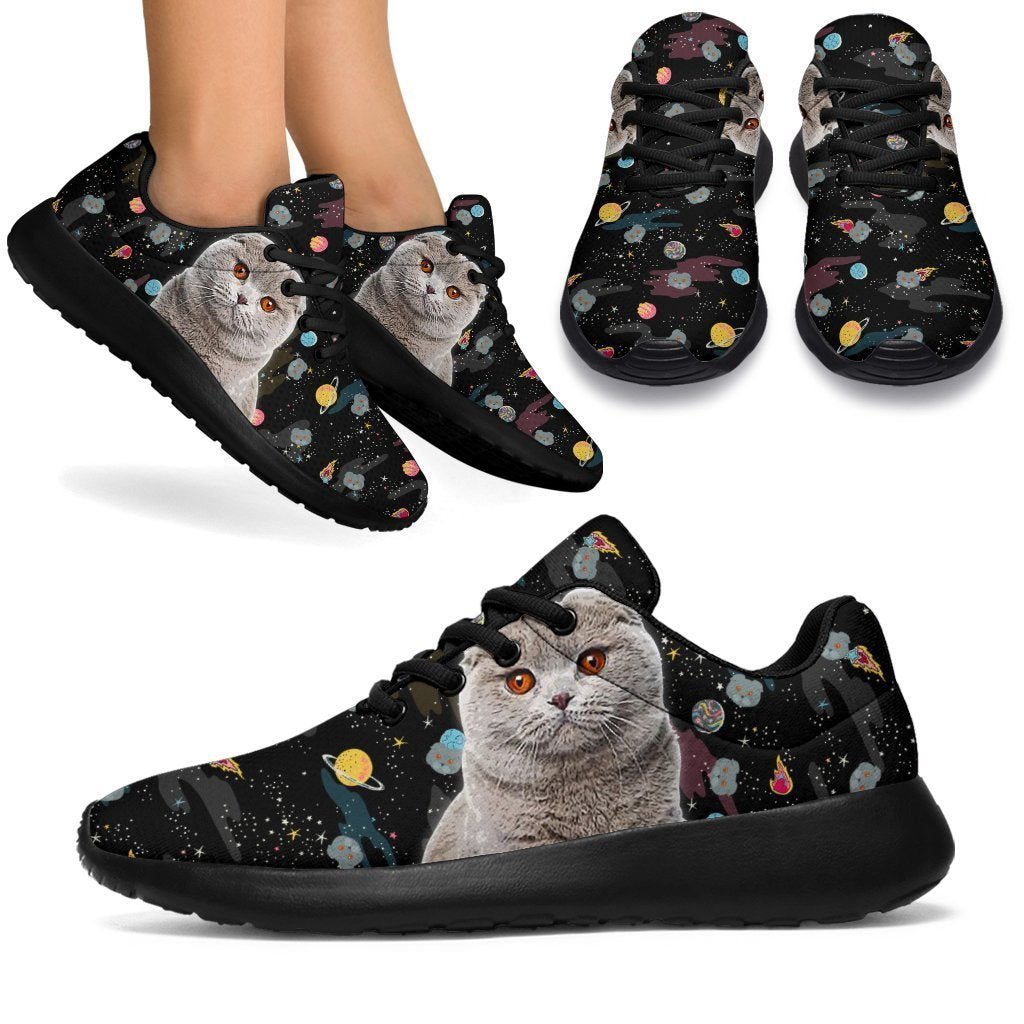 Scottish Fold Cat Sneakers Sporty Shoes For Cat Lover-Gear Wanta