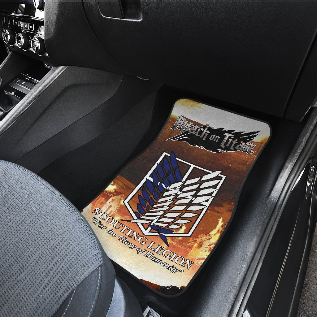 Scouting Legion Attack On Titan Car Floor Mats Anime-Gear Wanta