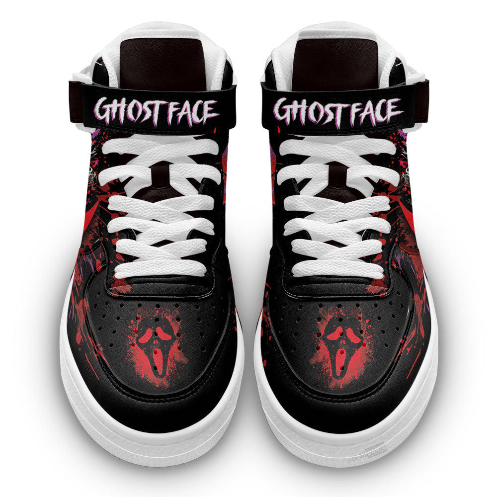 Scream Ghostface Air Mid Sneakers Custom For Horror Fans-Gear Wanta