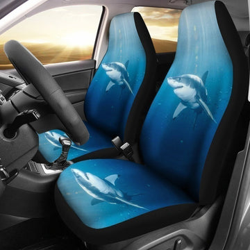 Sea Underwater Sunlight Shark Car Seat Covers-Gear Wanta