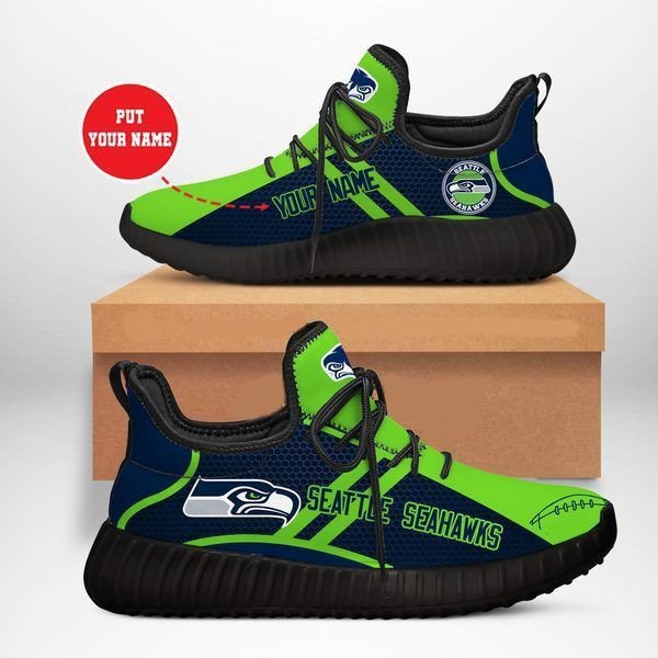 Seattle Seahawks 3 Shoes Black Shoes Fan Gift Idea Runnin-Gear Wanta