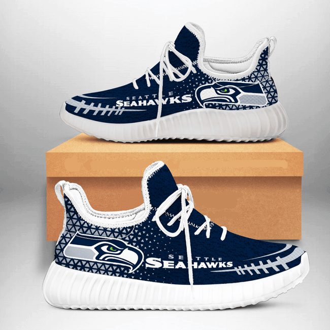 Seattle Seahawks 6 Shoes White Shoes Fan Gift Idea Runnin-Gear Wanta