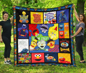 Sesame Street Quilt Blanket Funny Gift Idea-Gear Wanta