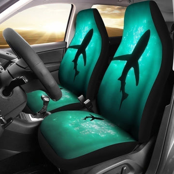 Shark Silhouette Underwater Shark Car Seat Covers-Gear Wanta