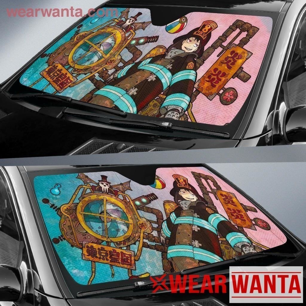 Shinra Kusakabe Fire Force Anime Car Sun Shade NH06-Gear Wanta