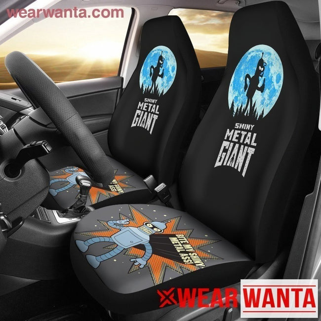 Shiny Metal Giant Bender Futurama Car Seat Covers-Gear Wanta