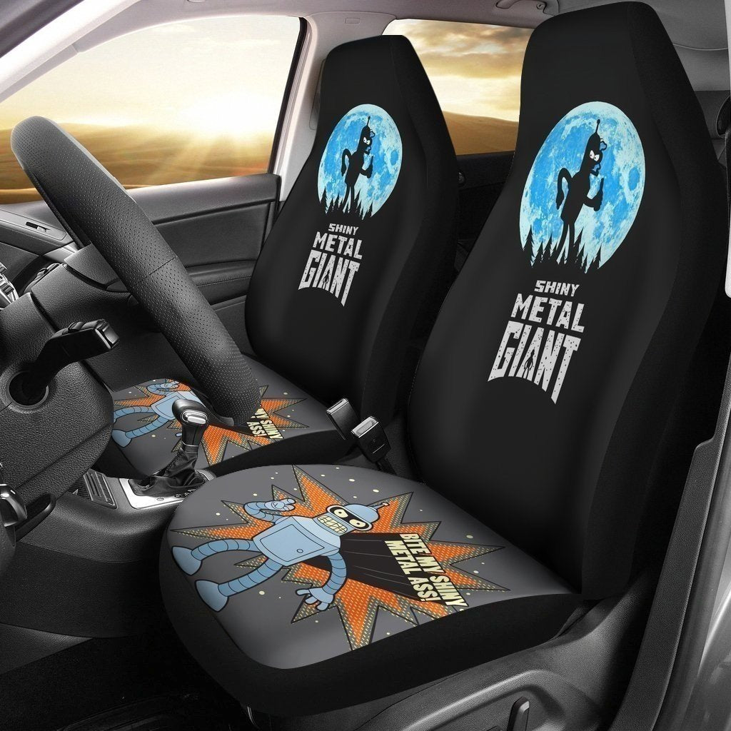 Shiny Metal Giant Bender Futurama Car Seat Covers-Gear Wanta