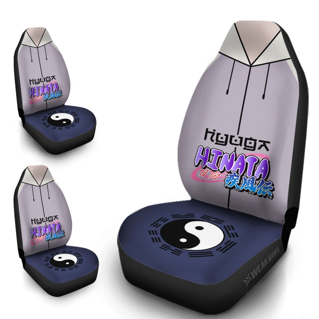 Shippuden Uniform Hinata Car Seat Covers Custom Shippuden NRT Anime Car Accessories Anime Gifts-Gear Wanta