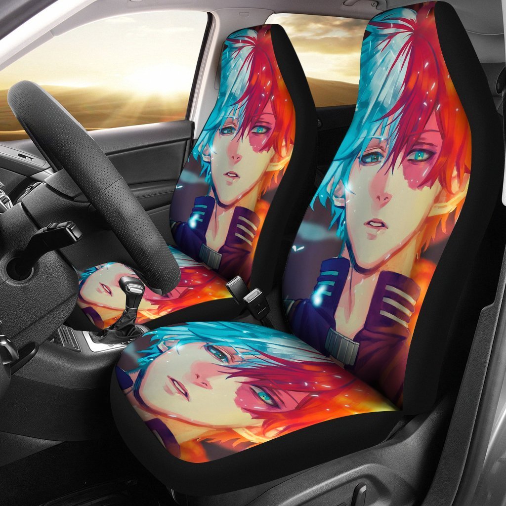 Shoto Todoroki Car Seat Covers MHA Anime Car Accessories-Gear Wanta