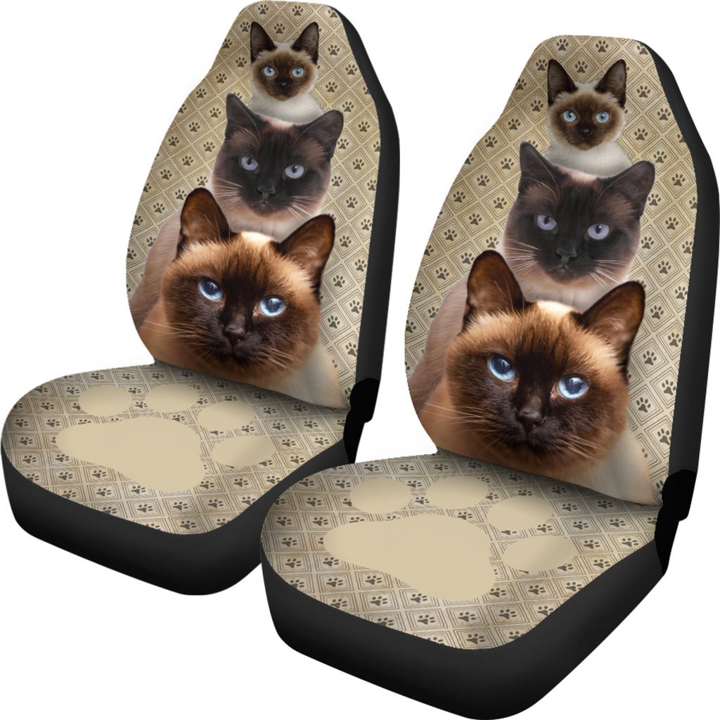Siamese Cat Car Seat Covers Funny For Cat Lover-Gear Wanta