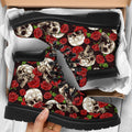 Skull Roses Boots Cool Gift Idea-Gear Wanta