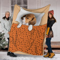 Sleeping Beagle Dog Fleece Blanket-Gear Wanta