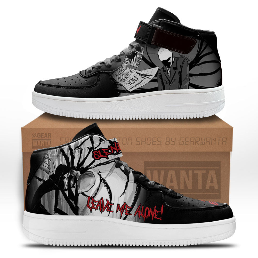 Slenderman Shoes Air Mid Custom Sneakers For Horror Fans-Gear Wanta