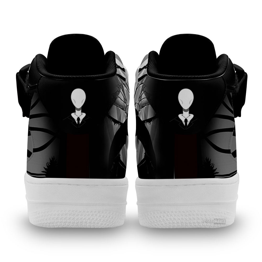 Slenderman Shoes Air Mid Custom Sneakers For Horror Fans-Gear Wanta