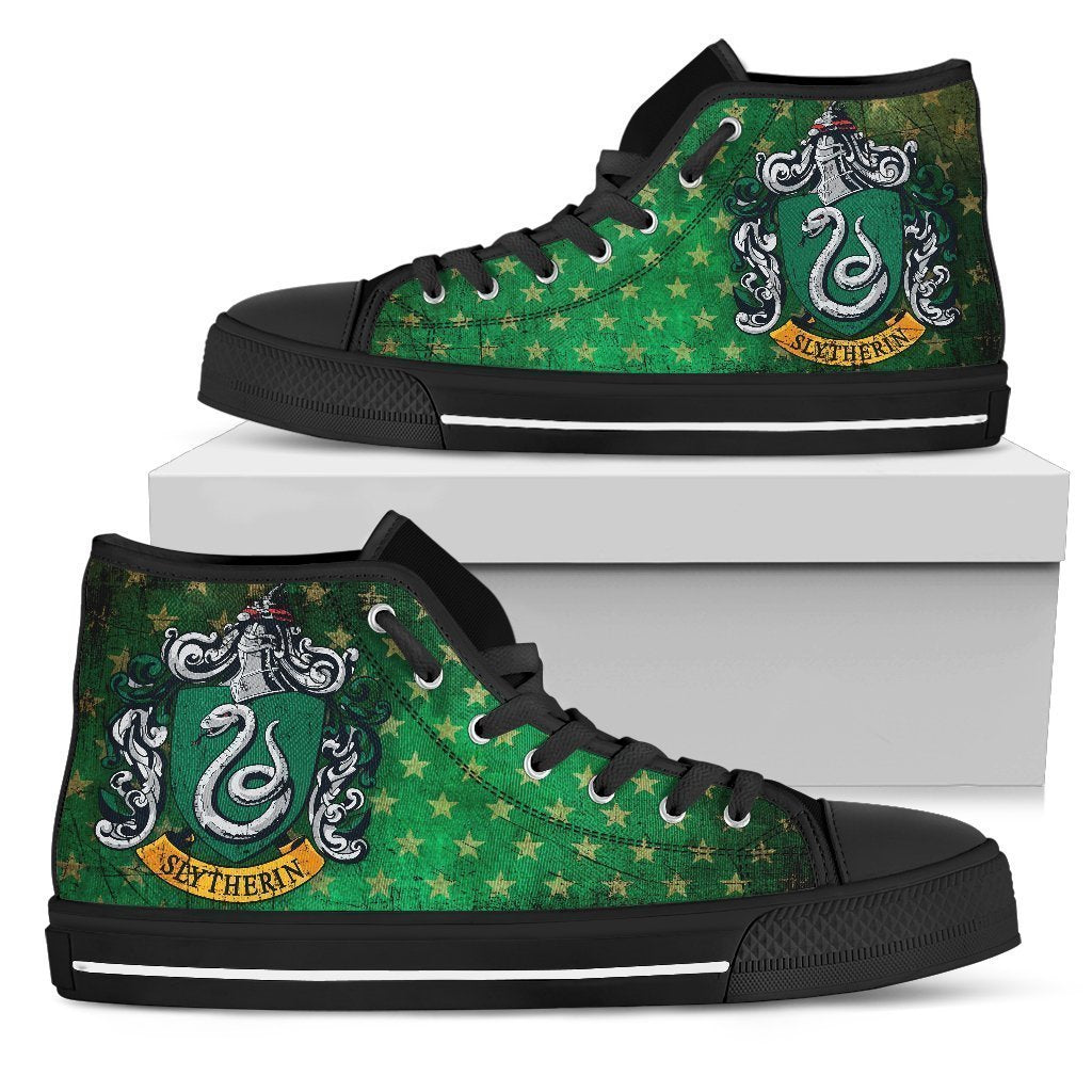 Slytherin Sneakers Harry Potter High Top Shoes Custom-Gear Wanta