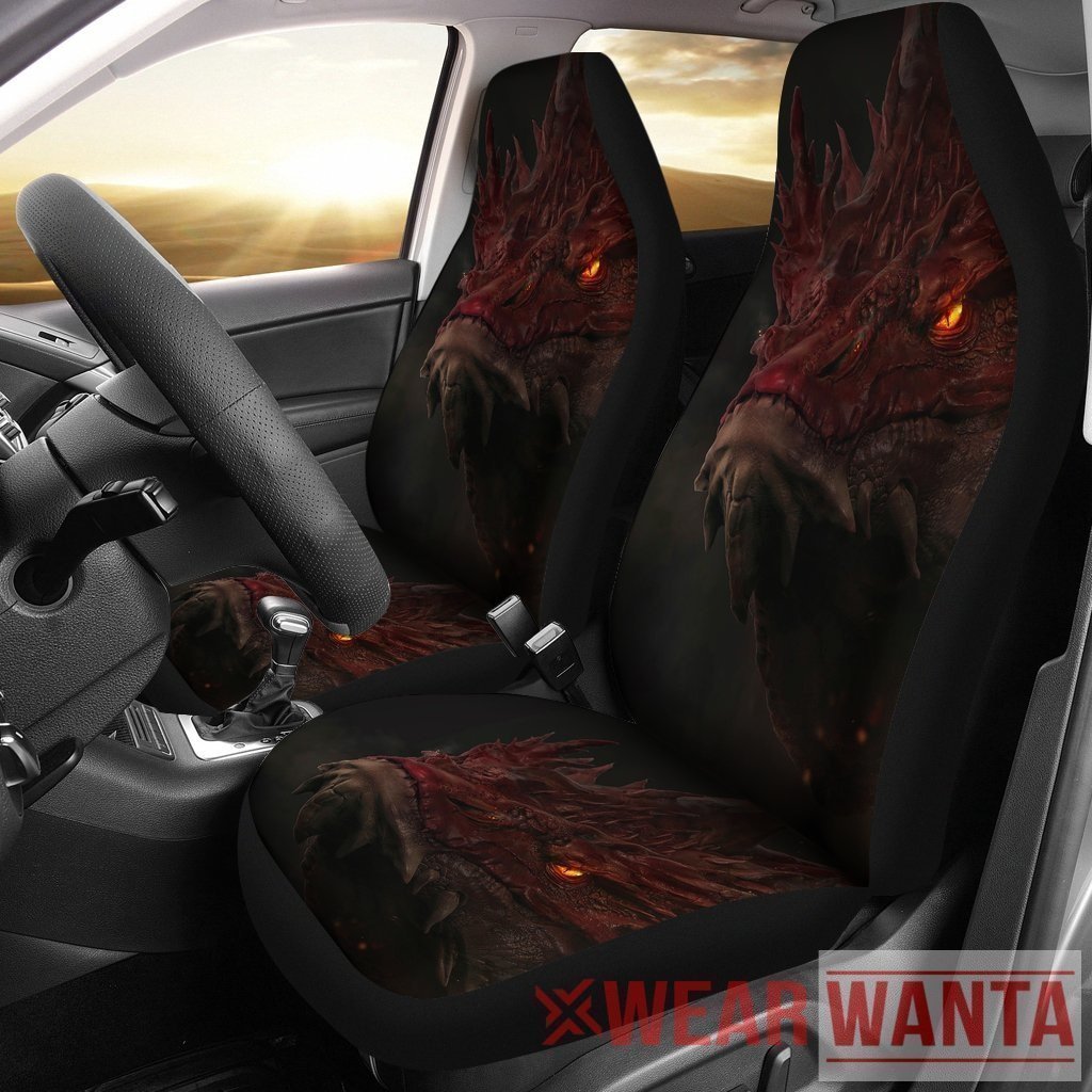 Smaug Head Car Seat Covers The Hobbit Fan-Gear Wanta