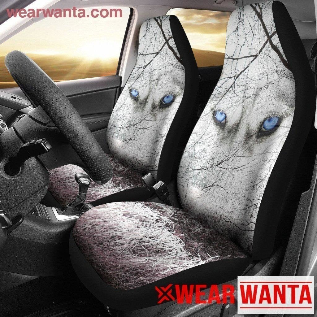 Snow Wolf Car Seat Covers Custom Car Decoration Accessories-Gear Wanta