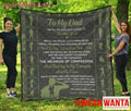 Soldier Veteran To My Dad Quilt Blanket Gift For Dad-Gear Wanta