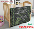 Soldier Veteran To My Mom Quilt Blanket Gift For Mom-Gear Wanta