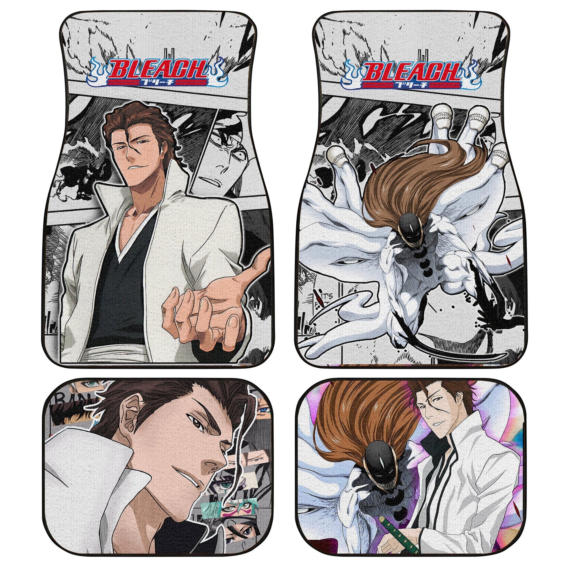 Sosuke Aizen Car Floor Mats Custom Anime Bleach Car Accessories-Gear Wanta