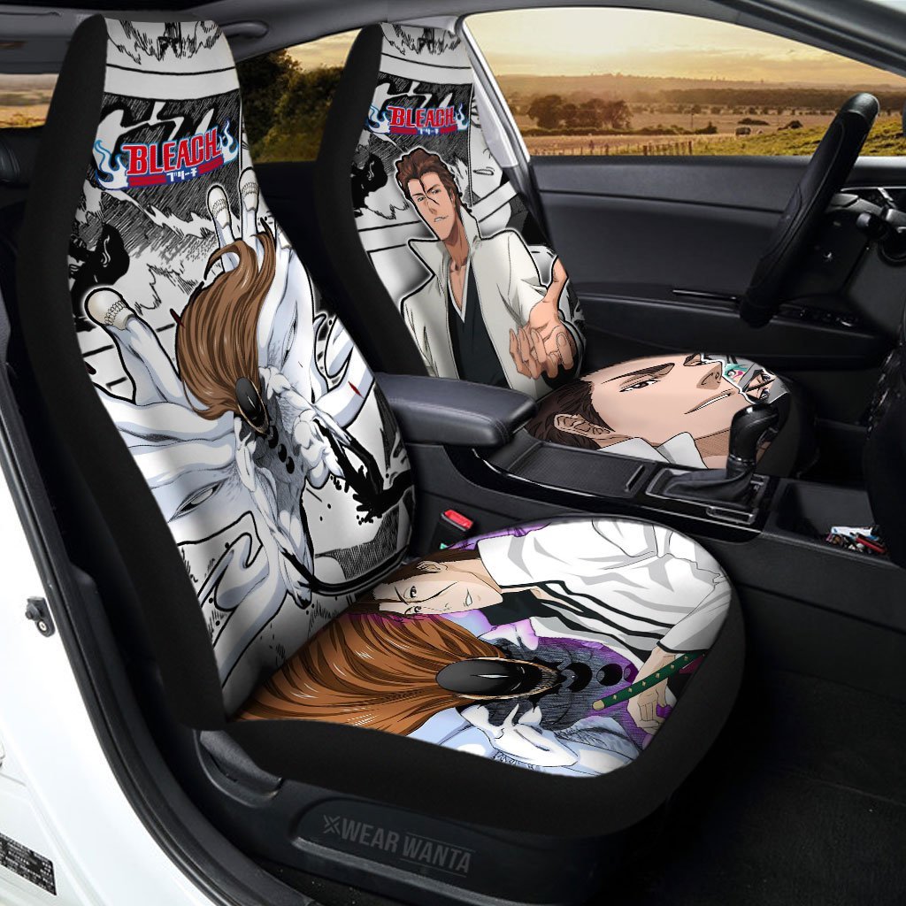 Sosuke Aizen Car Seat Covers Custom Anime Bleach Car Accessories-Gear Wanta