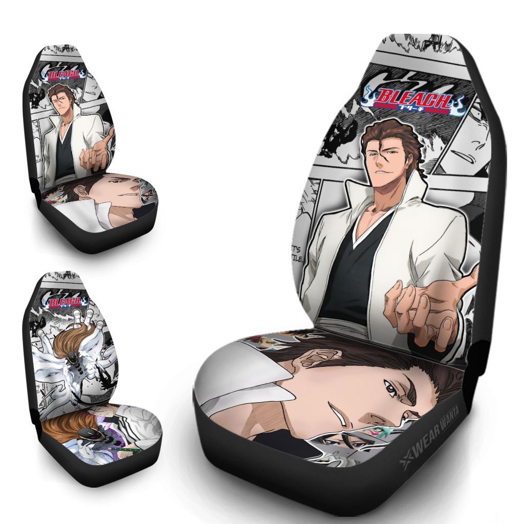 Sosuke Aizen Car Seat Covers Custom Anime Bleach Car Accessories-Gear Wanta