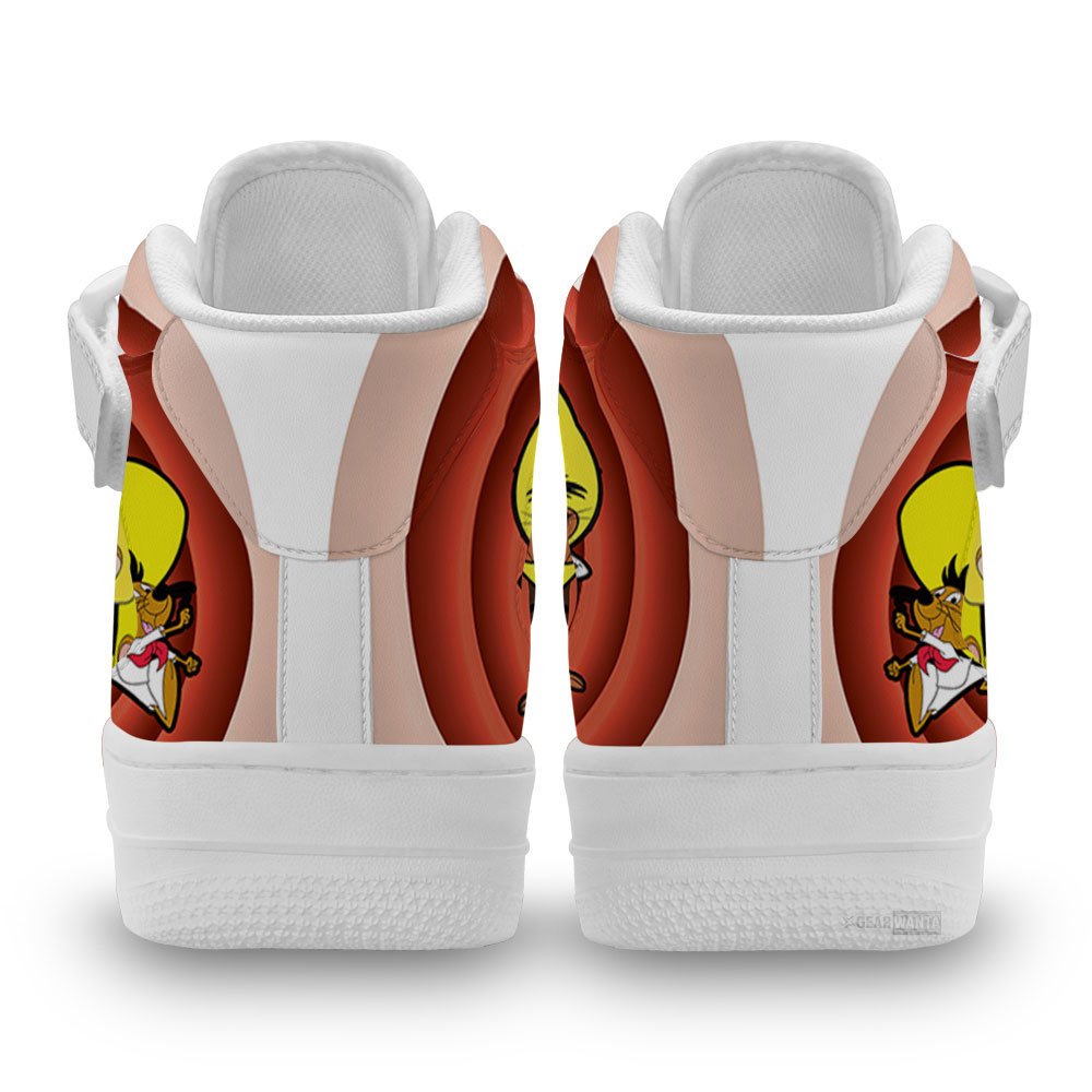 Speedy Gonzales Air Mid Shoes Custom Looney Tunes Sneakers-Gear Wanta