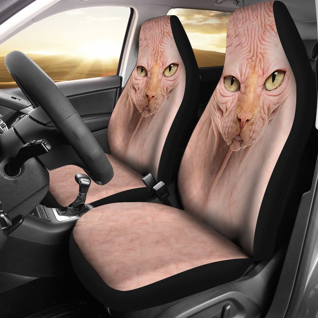 Sphynx Cat Car Seat Covers Cat Face-Gear Wanta