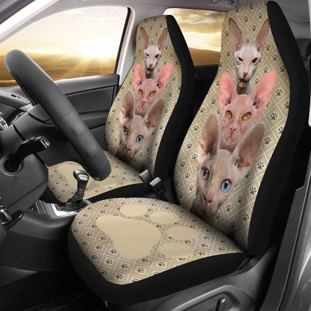 Sphynx Cat Car Seat Covers Funny For Cat Lover-Gear Wanta