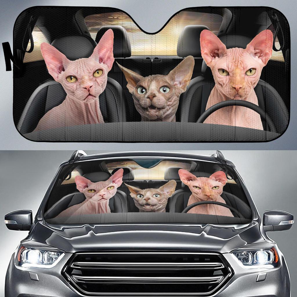 Sphynx Cat Car Sun Shade Car Sun Visor Funny-Gear Wanta
