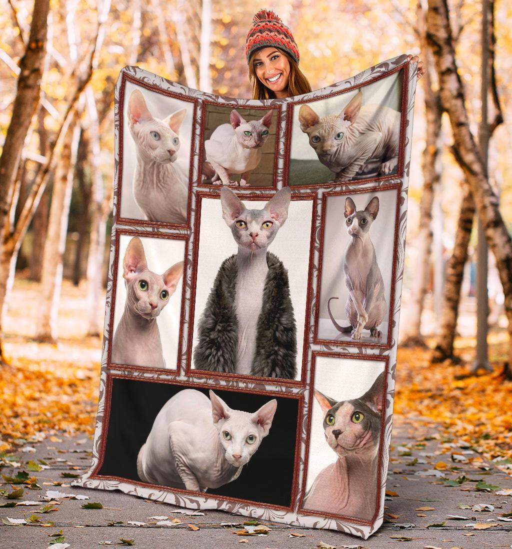 Sphynx Cat Fleece Blanket For Cat Lover DD20-Gear Wanta