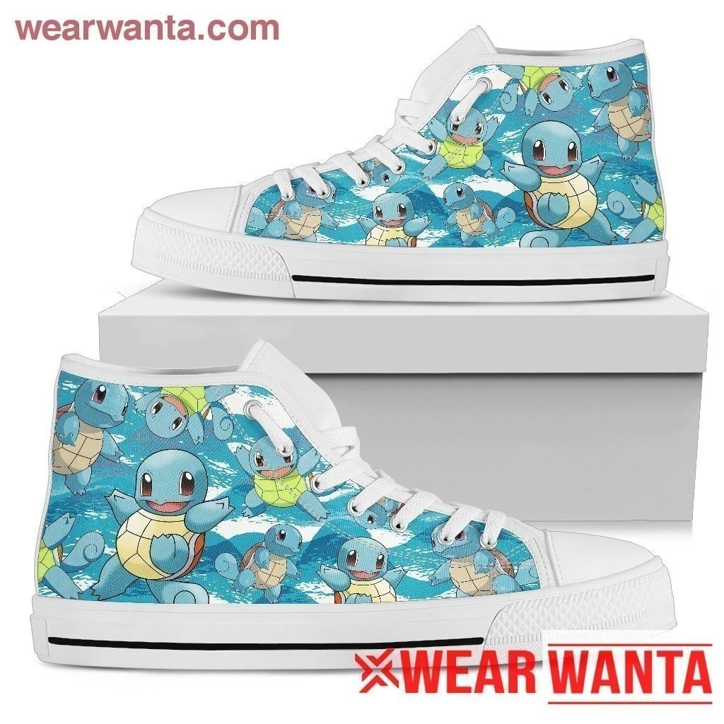 Squirtle Shoes High Top For Poke Custom Idea-Gear Wanta