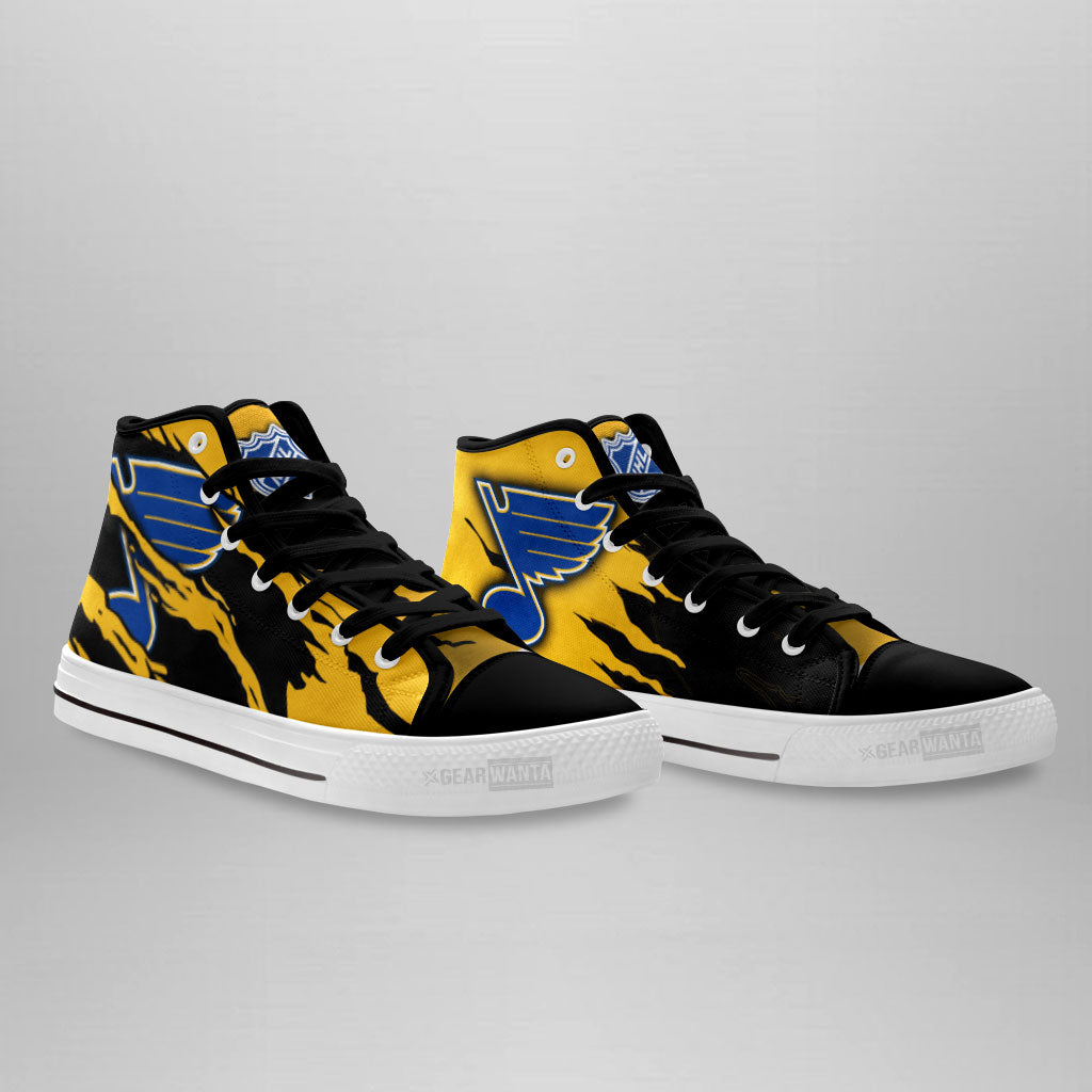 St. Louis Blues High Top Shoes Custom For Fans-Gear Wanta